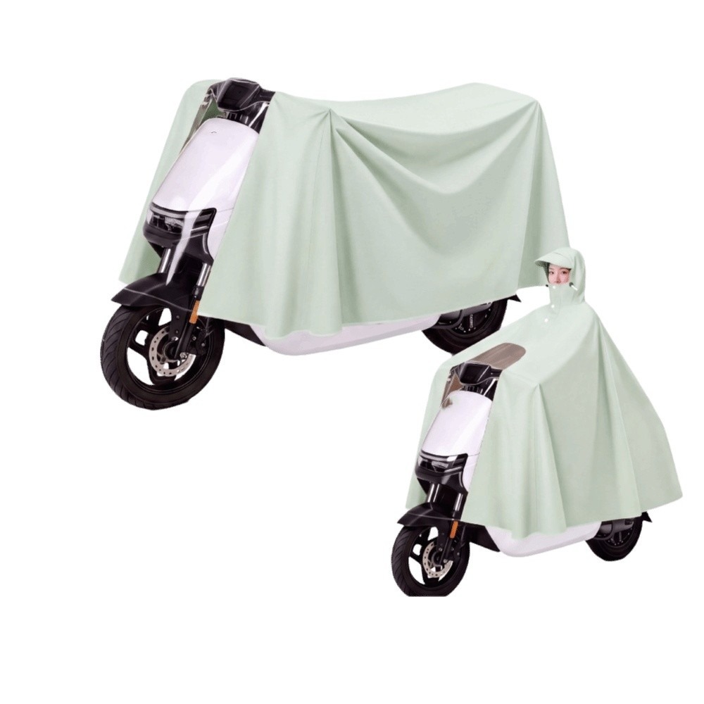 Electric Scooter Rain Cover - เสื้อกันฝนแบบหนาพิเศษ กันน้ำ ป้องกันฝนตกหนัก ดีไซน์แบบชิ้นเดียว ขนาดใหญ่พิเศษ สำหรับสกู๊ตเตอร์ไฟฟ้า
