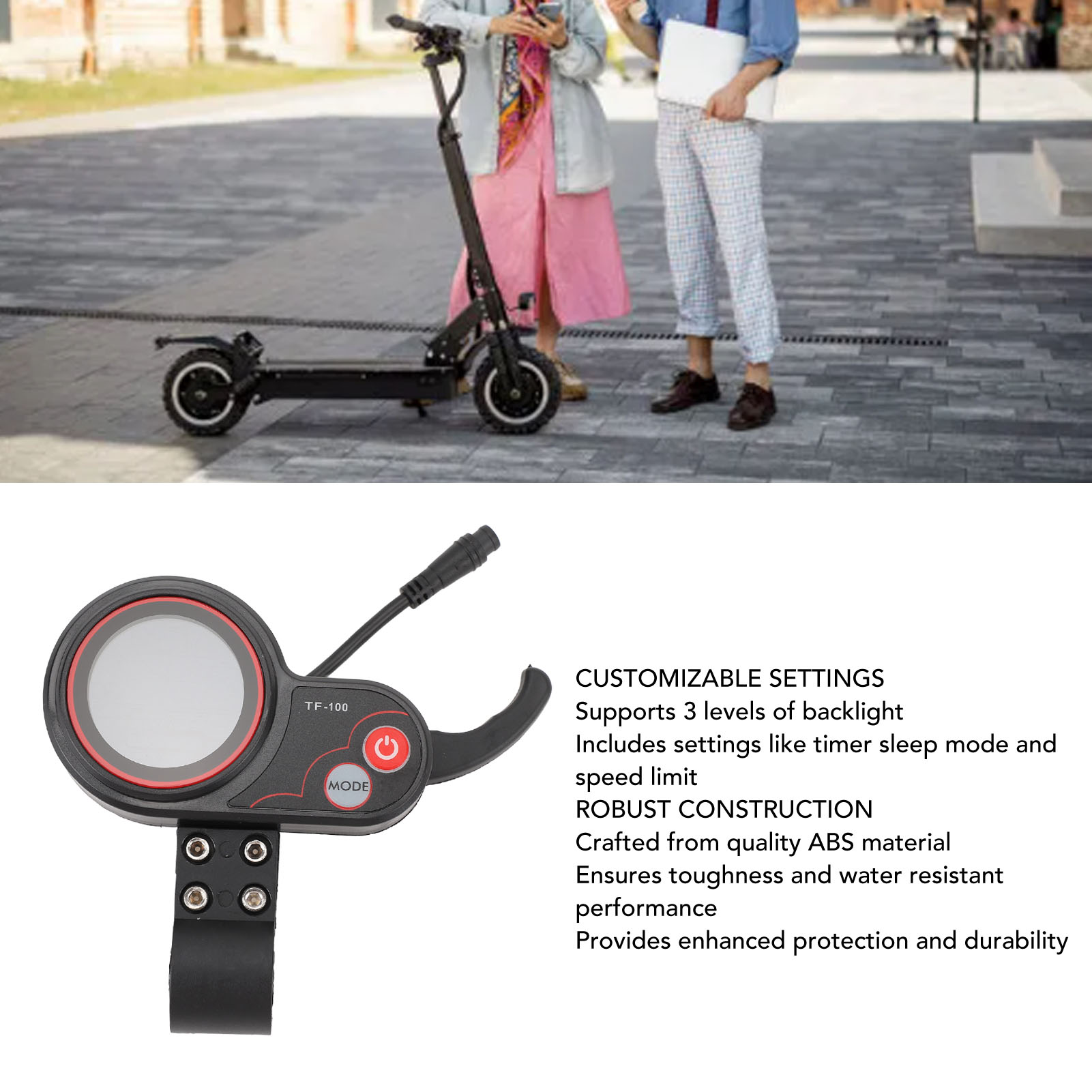 Electric Scooter - หน้าจอ LCD สำหรับสกู๊ตเตอร์ไฟฟ้า 48V TF 100