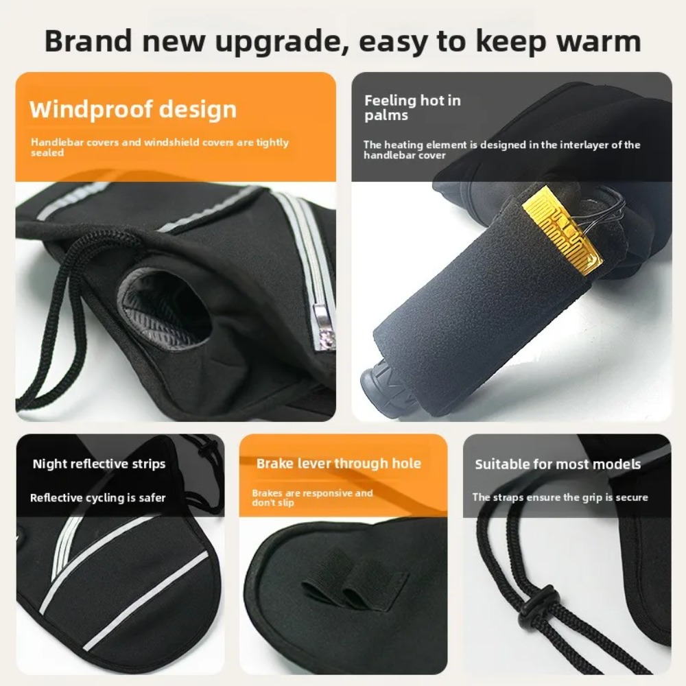 ปลอกแฮนด์มอเตอร์ไซค์แบบอุ่นสำห - Electric Scooter Rain Cover บทวิจารณ์และราคา