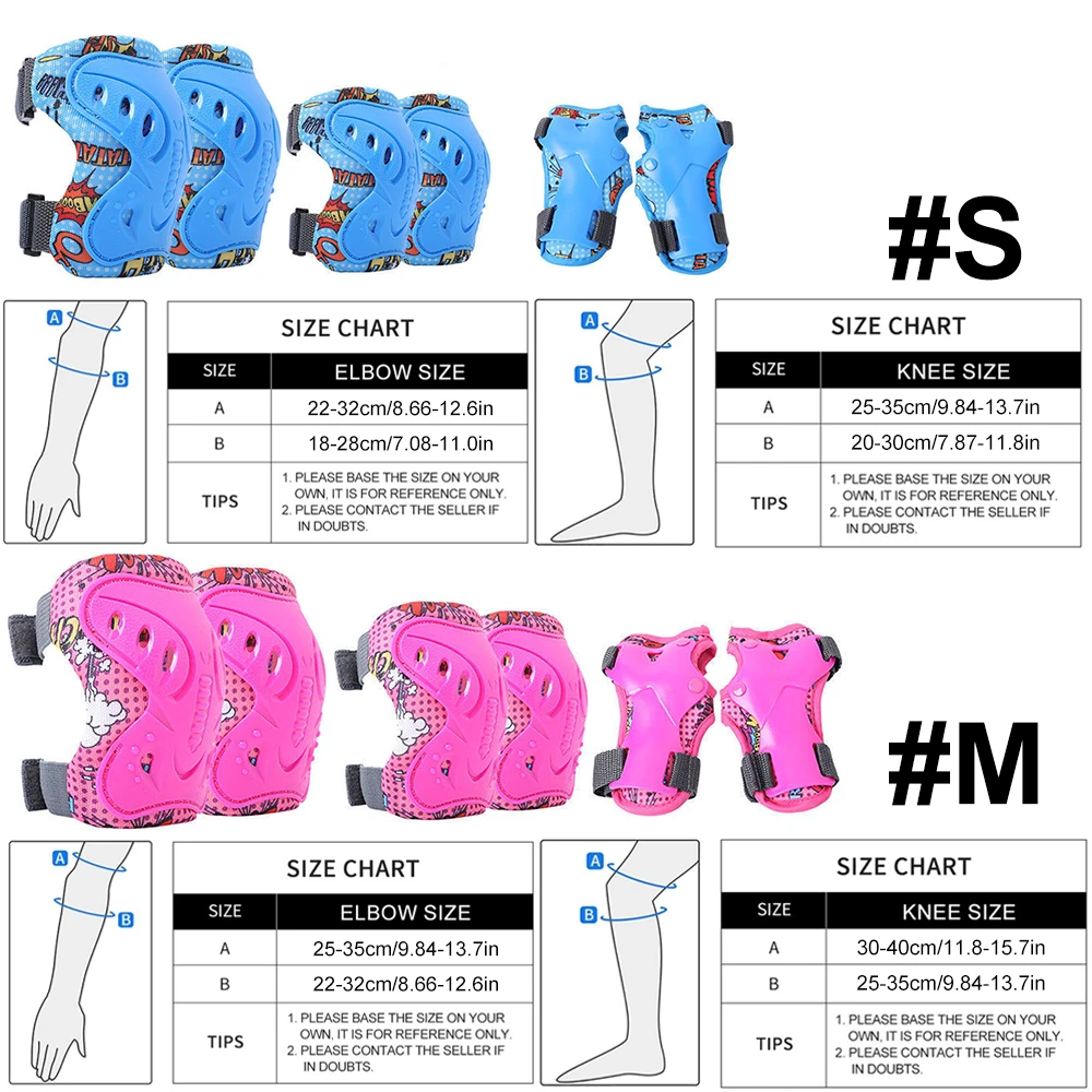 6 ชิ้นเด็ก 3-12 ปีเข่าข้อศอก P - Scooter Helmet Set บทวิจารณ์และราคา