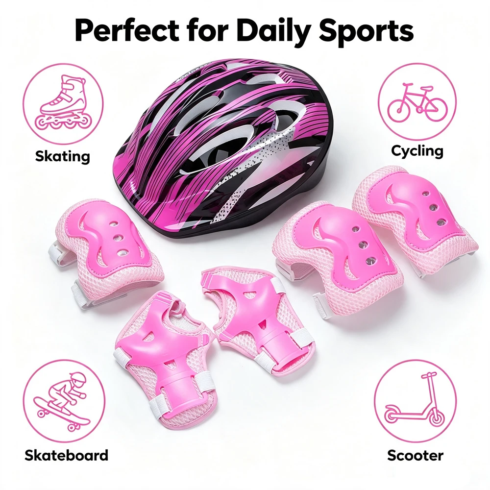 ชุดหมวกกันน็อคสำหรับเด็ก 7 ชิ้ - Scooter Helmet Set บทวิจารณ์และราคา
